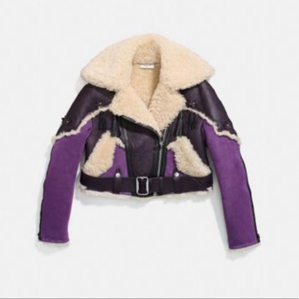 Coach shearling aviator coat